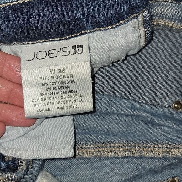 Joe's Rocker Fit Maribeli Wash Designer Jeans Retro HTF Size 26 x 31 Inseam - Picture 9 of 11